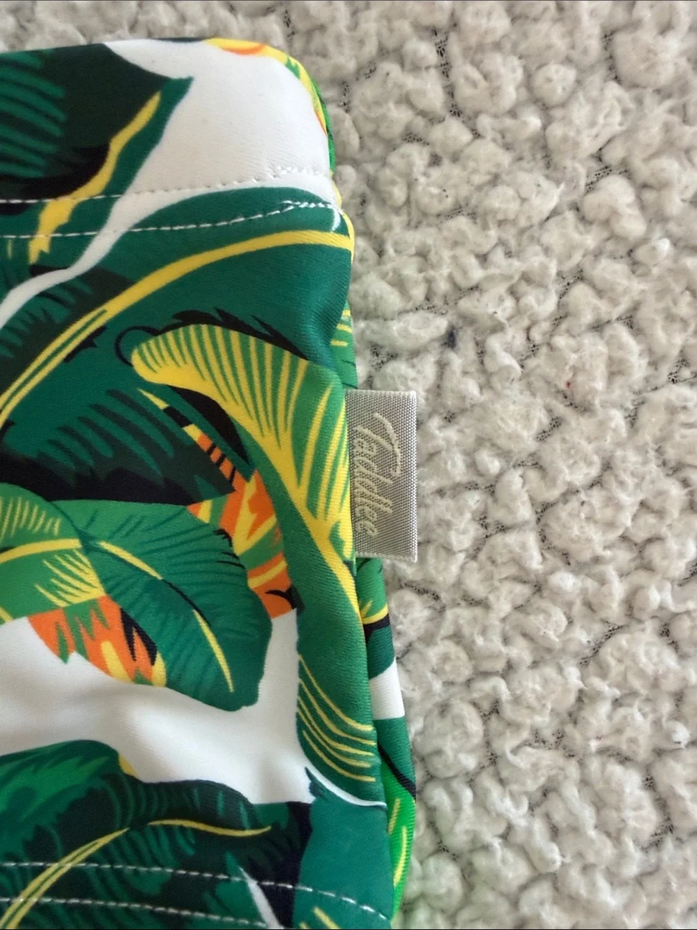Taddlee Men's Green Tropical Leaf Swim Trunks